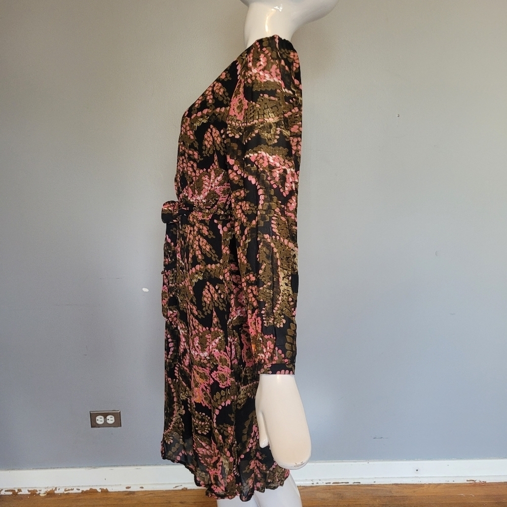 Esqualo Global Flower Print Dress With Elastic Waist, VGUC, Size 6 - Picture 6 of 9